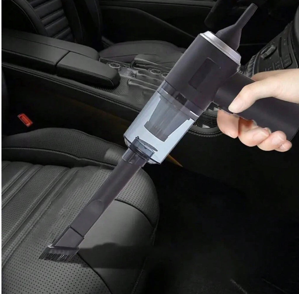 Aspirapolvere portatile 3-in-1 ultra potente con ricarica USB: aspira, soffia e pulisce ovunque. Perfetto per la tua auto!