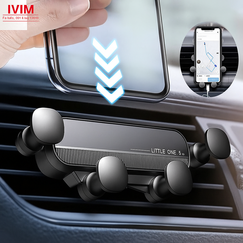 Supporto per Telefono da Auto – Design Compatto, Stile Bocchetta d’Aria, Rotazione 360°, Compatibile con Tutti i Telefoni