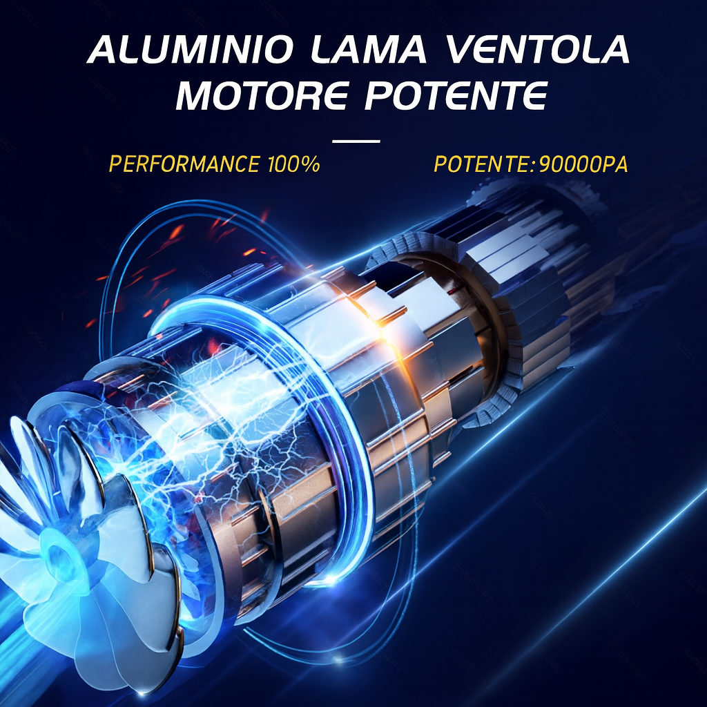 Aspirapolvere Portatile per Auto 120W – Potente, Senza Fili, Ultra-Compatto per Interni Auto e Casa