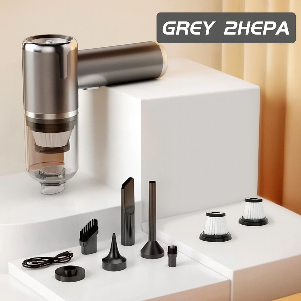 Aspirapolvere Portatile per Auto 120W – Potente, Senza Fili, Ultra-Compatto per Interni Auto e Casa