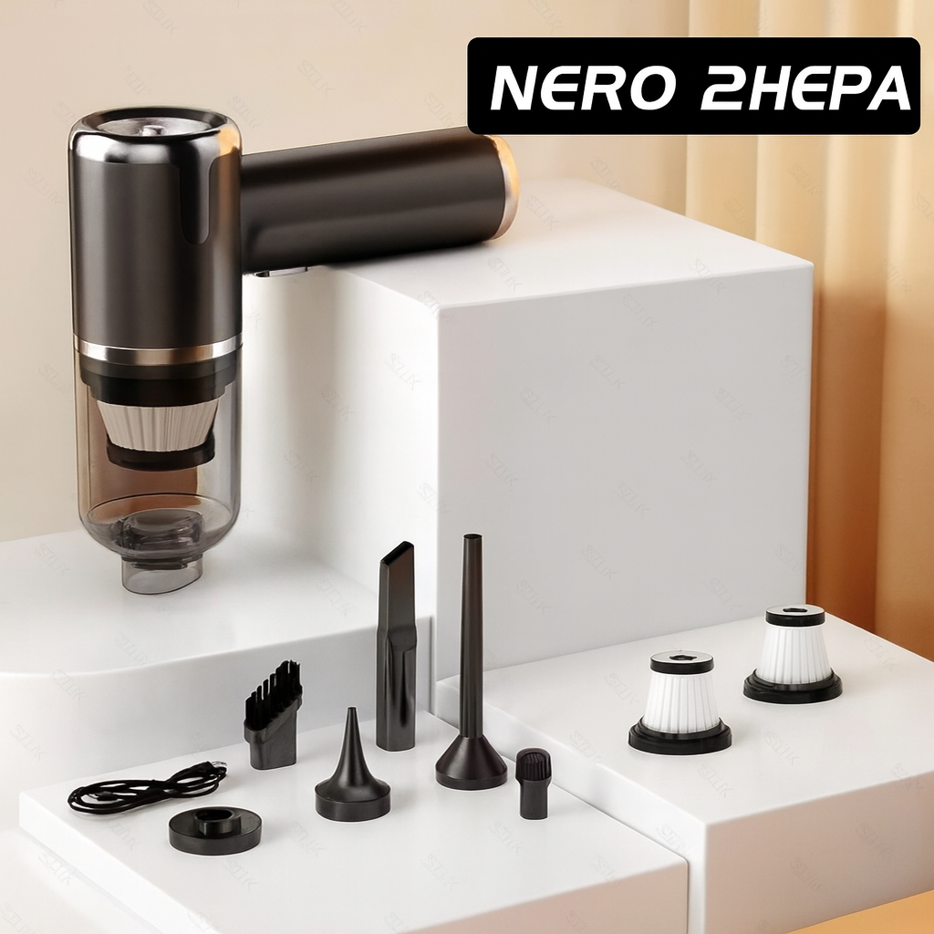 Aspirapolvere Portatile per Auto 120W – Potente, Senza Fili, Ultra-Compatto per Interni Auto e Casa