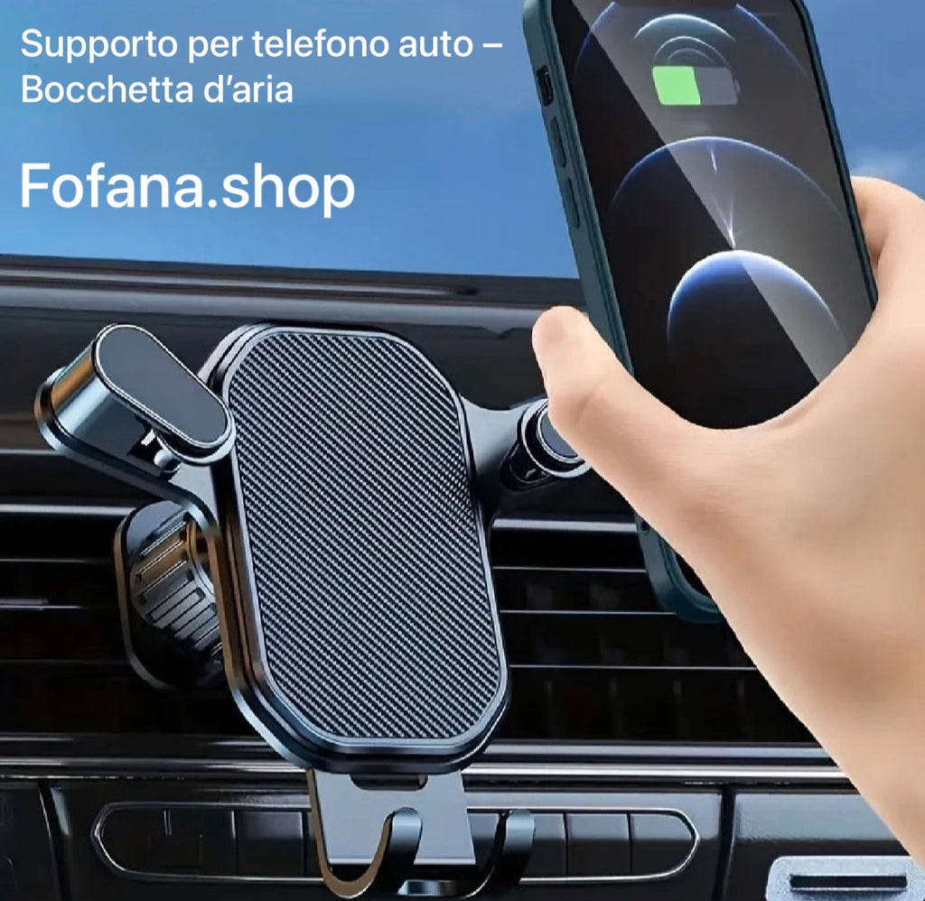 Supporto per telefono auto – Bocchetta d’aria, rotazione a 360°, stabile e universale