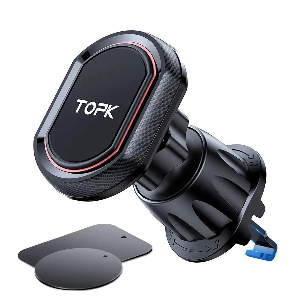 Supporto Magnetico Auto TOPK – Potente N52, Rotazione 360°, per Bocchetta d’Aria, Compatibile con Tutti i Telefoni